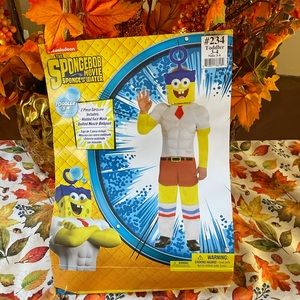 Halloween costume kids Nickelodeon the sponge bob boys size toddler 3-4
